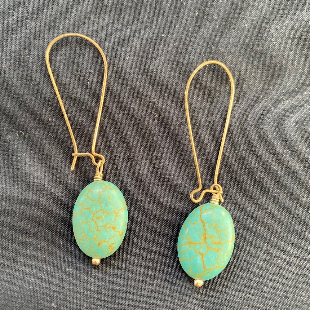 Stella & Dot Sea Drop turquoise earrings